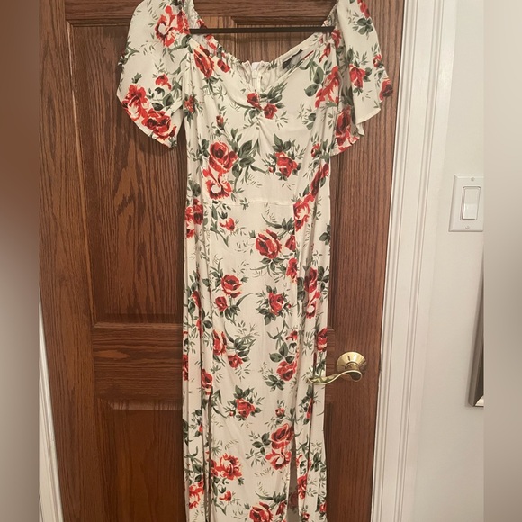 NWT floral Topshop midi dress - Picture 2 of 9